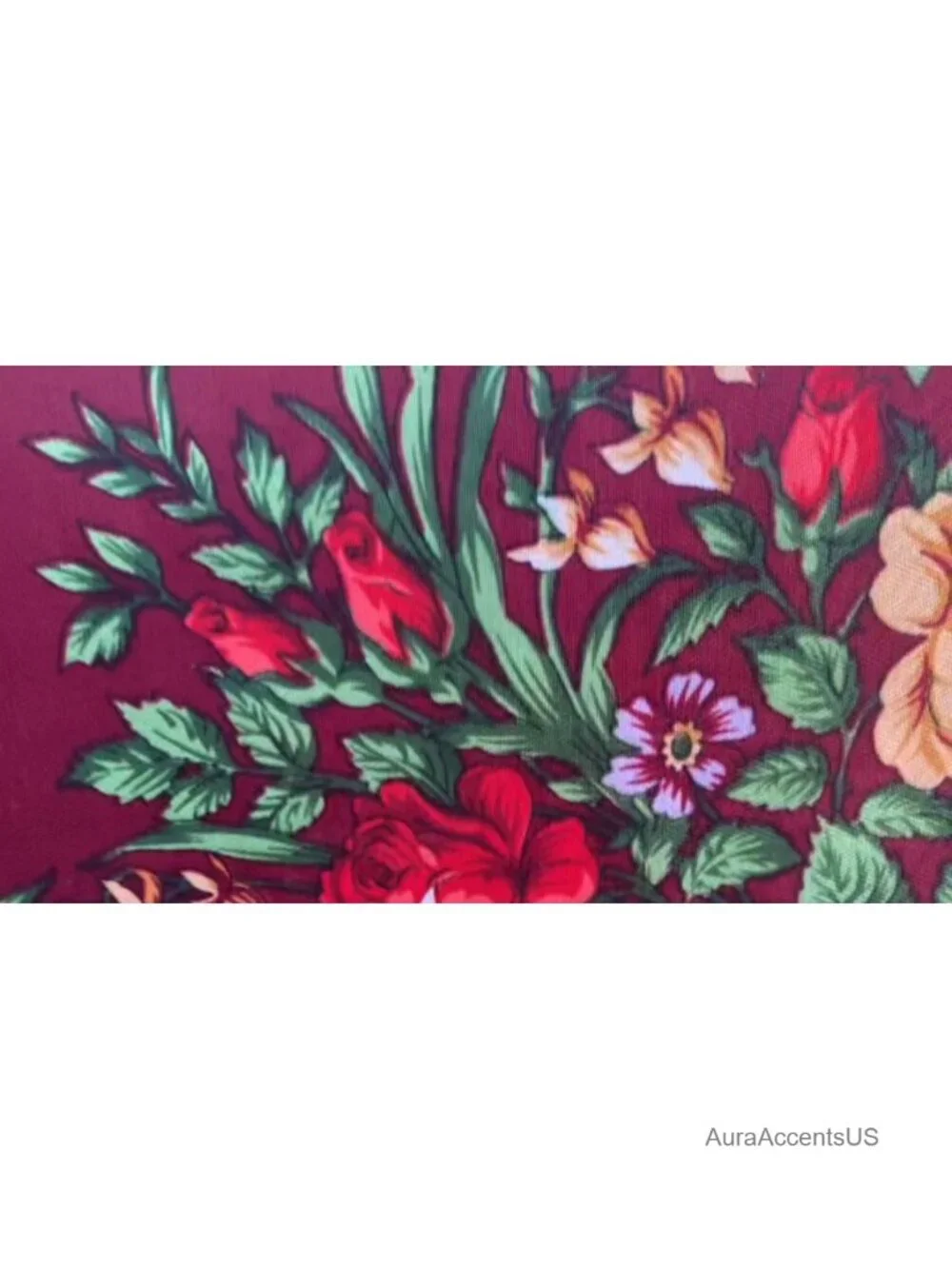 Square Floral Print Shawl Scarf, Cotton Polyester Muffler, Multi-Wear Wrap